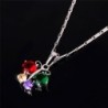 Pingente em forma de borboleta com cristais - colar elegante