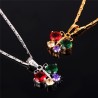 Pingente em forma de borboleta com cristais - colar elegante