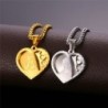 Heart shaped pendant with Holy Mary - Catholic necklace - stainless steelNecklaces