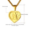 Heart shaped pendant with Holy Mary - Catholic necklace - stainless steelNecklaces