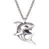 Necklace with shark shaped pendant - stainless steel - punk styleNecklaces