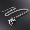 Necklace with shark shaped pendant - stainless steel - punk styleNecklaces