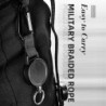 Telescopic keychain with carabiner hook - with retractable metal cord - anti-theftKeyrings