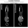 Telescopic keychain with carabiner hook - with retractable metal cord - anti-theftKeyrings