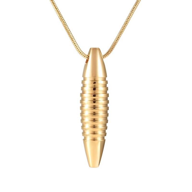 Colar com pingente em forma de bala - suporte de cinzas de cremação memorial - mini urna - que pode ser aberta