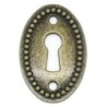 Fechadura em formato oval - decoração de móveis - bronze antigo - 10 peças