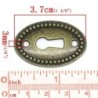 Fechadura em formato oval - decoração de móveis - bronze antigo - 10 peças