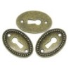 Fechadura em formato oval - decoração de móveis - bronze antigo - 10 peças