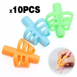 Porta-lápis/caneta - suporte de silicone - correção da postura dos dedos - 10 peças