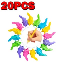Porta-lápis/caneta - suporte de silicone - correção da postura dos dedos - formato de peixe