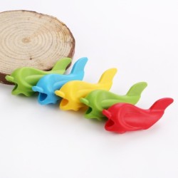 Porta-lápis/caneta - suporte de silicone - correção da postura dos dedos - formato de peixe