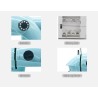 Mini sewing machine - portable - foot pedal / hand table / threads - with lightTextile