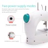 Mini sewing machine - portable - foot pedal / hand table / threads - with lightTextile