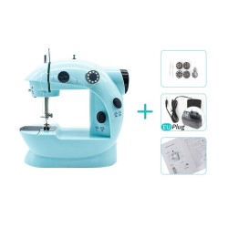 Mini sewing machine - portable - foot pedal / hand table / threads - with lightTextile