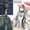 Telescopic metal keychain - retractable cord - ID / keys holderKeyrings