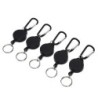 Mini telescopic keychain - retractable pull rope - with carabiner - 5 piecesKeyrings