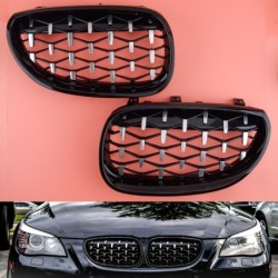 Rim dianteiro - grade - diamante preto brilhante - para BMW E60 E61 528i 550i 535i M5