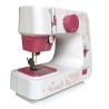 Mini electric sewing machine - dual speed - double threads - leaves / birds patternTextile