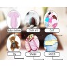 Mini electric sewing machine - dual speed - double threads - leaves / birds patternTextile