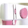 Mini electric sewing machine - dual speed - double threads - leaves / birds patternTextile