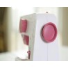 Mini electric sewing machine - dual speed - double threads - leaves / birds patternTextile