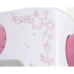 Mini electric sewing machine - dual speed - double threads - leaves / birds patternTextile