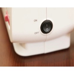 Mini electric sewing machine - dual speed - double threads - leaves / birds patternTextile