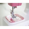 Mini electric sewing machine - dual speed - double threads - leaves / birds patternTextile