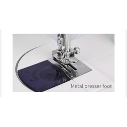 Mini portable sewing machine - with foot pedal - double threads - LED - pinkTextile