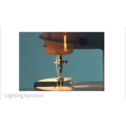 Mini portable sewing machine - with foot pedal - double threads - LED - pinkTextile