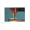 Mini portable sewing machine - with foot pedal - double threads - LED - pinkTextile