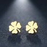 Brincos de trevo de quatro folhas - ouro / prata