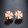 Four leaf clover stud earrings - gold / silverEarrings