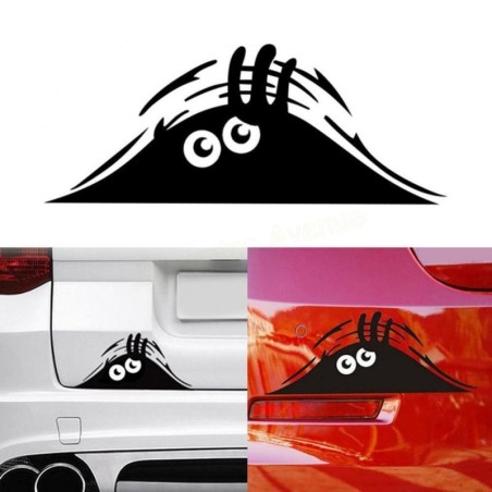 Adesivo de carro autoadesivo - à prova d'água - olhos engraçados de monstro espreitando