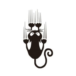 Adesivo de janela de carro - reflexivo - gato escalando