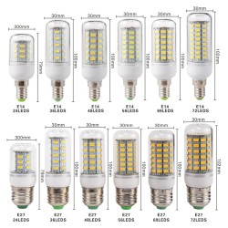 Lâmpada LED E27 / E14 - 220V - SMD 5730