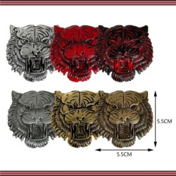 Adesivo de carro de metal - emblema - cabeça de tigre 3D