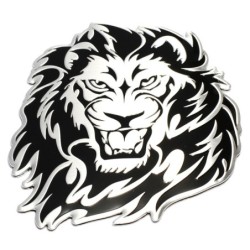 Adesivo de carro / moto - emblema de metal - cabeça de leão 3D