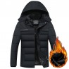 Casaco de inverno quente e grosso com capuz