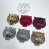 Adesivo de carro de metal - emblema - cabeça de tigre 3D