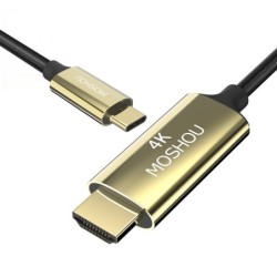 USB C Cabo HDMI Type-C para HDMI - Thunderbolt 3 - conversor - adaptador - 4K 60Hz - para MacBook / Huawei Mate 30 40 Pro
