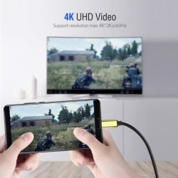 USB C Cabo HDMI Type-C para HDMI - Thunderbolt 3 - conversor - adaptador - 4K 60Hz - para MacBook / Huawei Mate 30 40 Pro