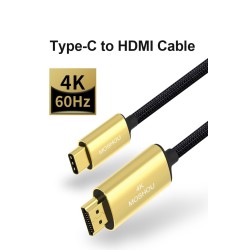 USB C Cabo HDMI Type-C para HDMI - Thunderbolt 3 - conversor - adaptador - 4K 60Hz - para MacBook / Huawei Mate 30 40 Pro