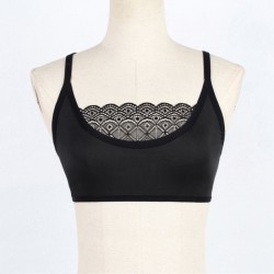 Sutiã sem fio sexy - top curto - com renda
