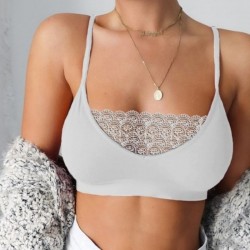Sutiã sem fio sexy - top curto - com renda