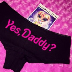 Calcinha sexy e engraçada - calcinha de algodão - letras "Yes Daddy"