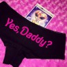 Calcinha sexy e engraçada - calcinha de algodão - letras "Yes Daddy"