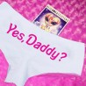 Calcinha sexy e engraçada - calcinha de algodão - letras "Yes Daddy"