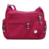 Bolsa de ombro elegante - com zíper - grande capacidade - nylon - impermeável