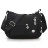 Bolsa de ombro elegante - com zíper - grande capacidade - nylon - impermeável